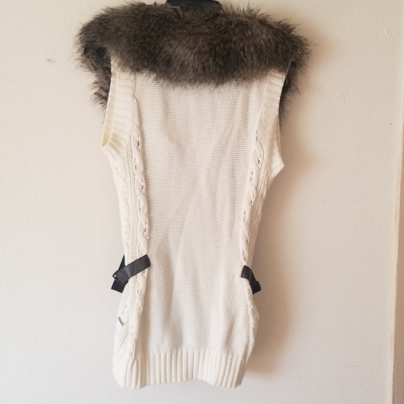 Guess ViVi Sweater Faux Fur Sweater Vest - Picture 2 of 5